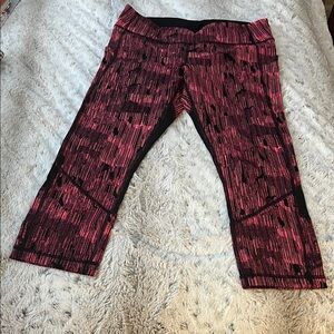 lululemon athletica Pink and Black Leggings